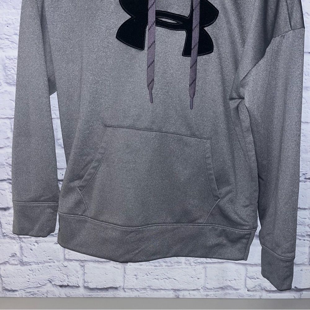 Women’s Grey Under Armour Hoodie sweatshirt small loose cold gear - Picture 7 of 10